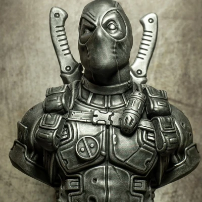 Tượng Bán Thân Deadpool (Bản Remaster Không Cần Hỗ Trợ) (STL)