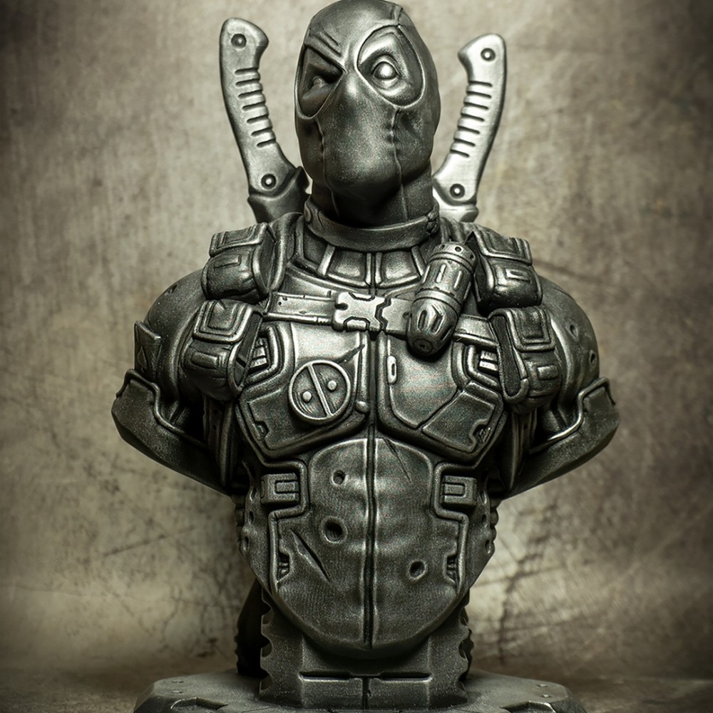 Tượng Bán Thân Deadpool (Bản Remaster Không Cần Hỗ Trợ) (STL)