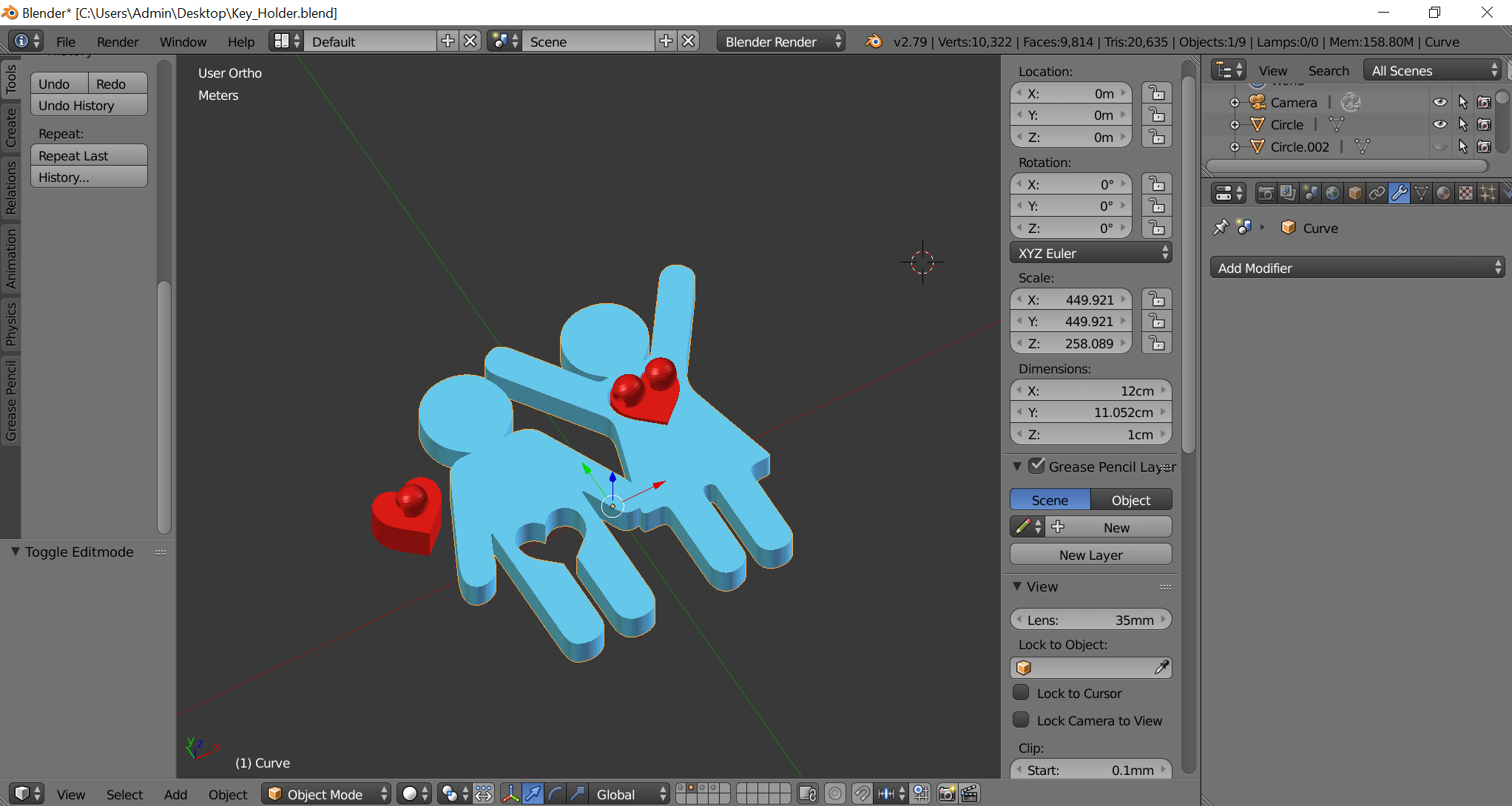 Giá Treo Chìa Khóa Nhà Kèm Móc Khóa "Couple"