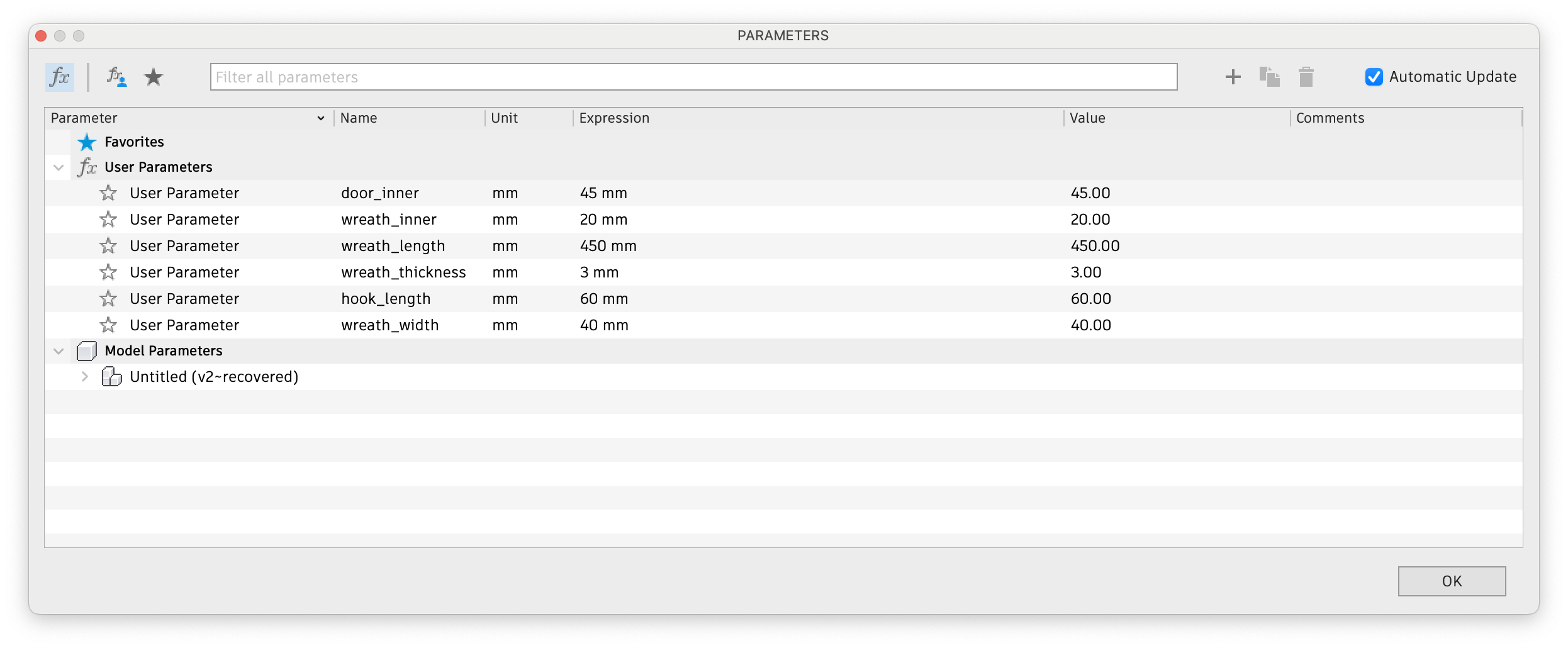 Móc Treo Cửa Dạng Parametric