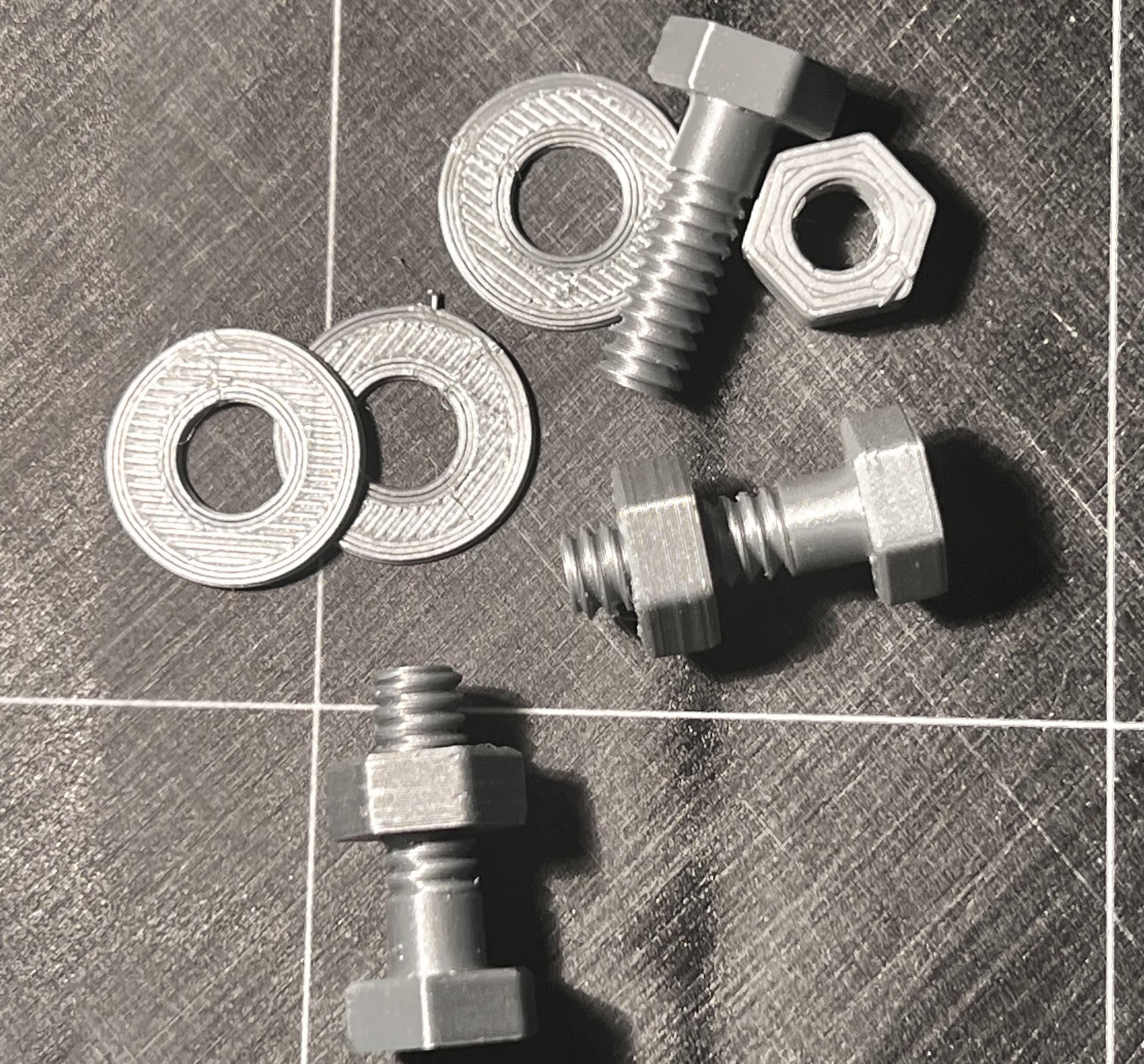 Bu lông, đai ốc và vòng đệm 1/4”x20