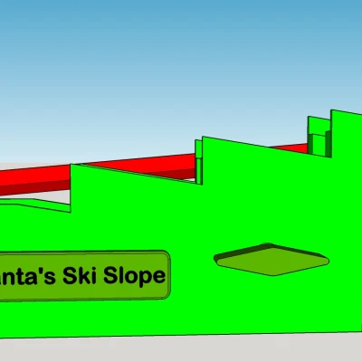 Mô hình Xe trượt tuyết & Cáp treo Giáng Sinh Zig-Zag