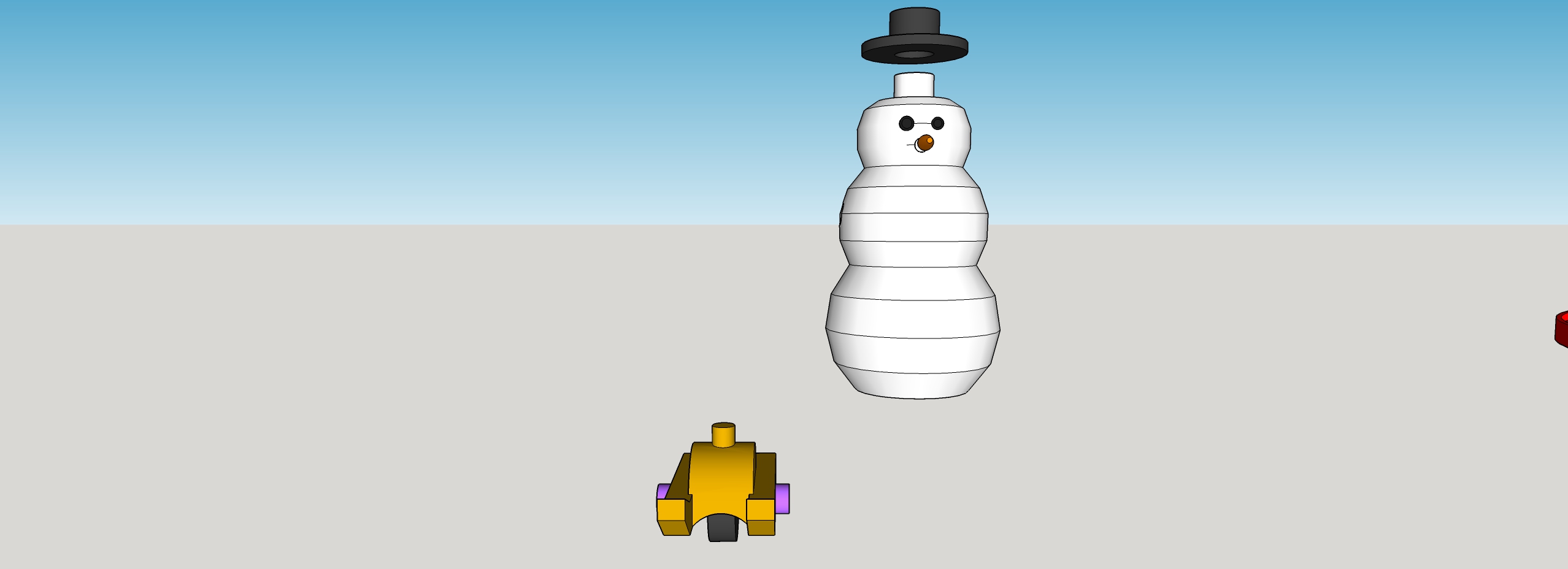 Mô hình Xe trượt tuyết & Cáp treo Giáng Sinh Zig-Zag