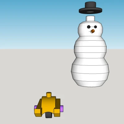 Mô hình Xe trượt tuyết & Cáp treo Giáng Sinh Zig-Zag