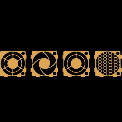 Lưới che quạt/vỏ quạt - Phiên bản Prusa MK4! - 8 mẫu