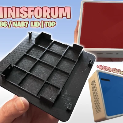 Nắp Thay Thế Minisforum NAB6 / NAB7 + Khe Riser PCIe M.2 sang Cáp Dẹt