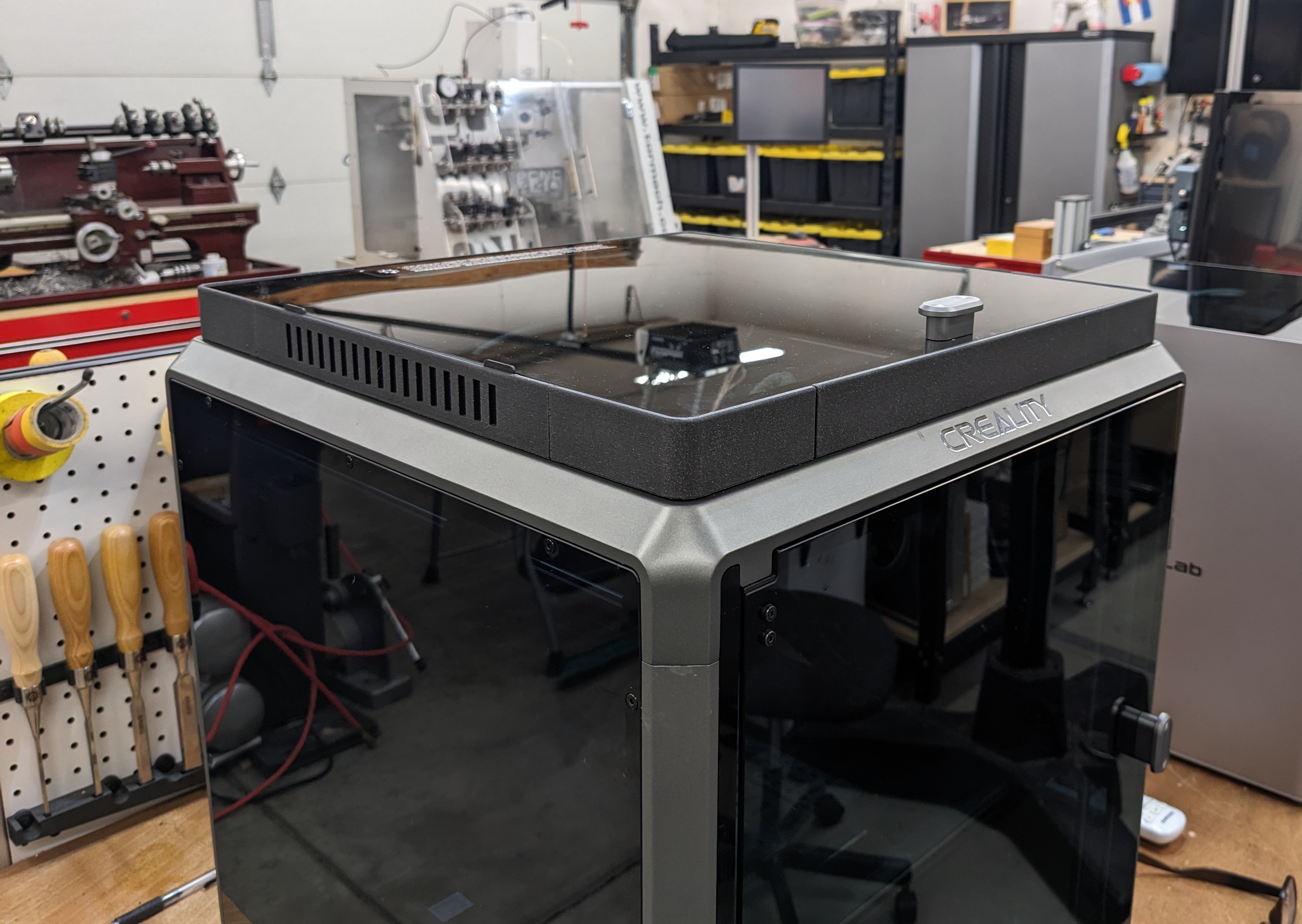 Nắp Nâng Creality K1 Max - Không logo, khe thông gió mảnh hơn