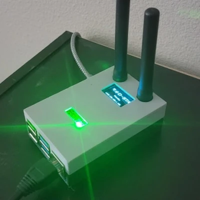 Vỏ Case Raspberry Pi 4 Cho MMDVM HS Dual Hat Kèm OLED