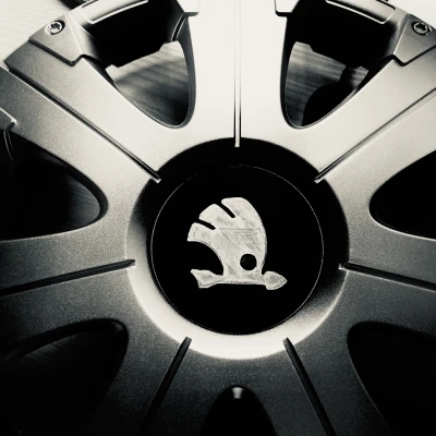 Logo mâm xe Skoda ⌀9cm