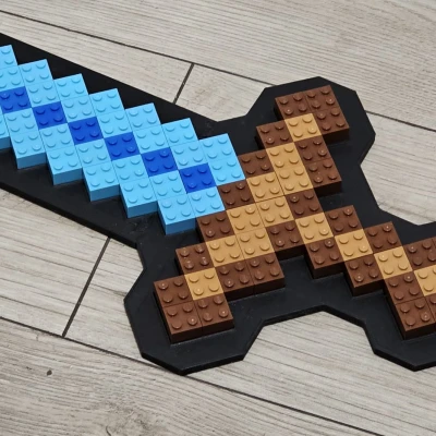 Mẫu LEGO Minecraft kiếm xây dựng