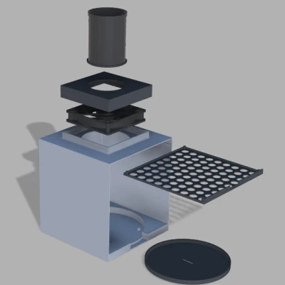 Buồng Sơn Có Mâm Xoay và Quạt Hút