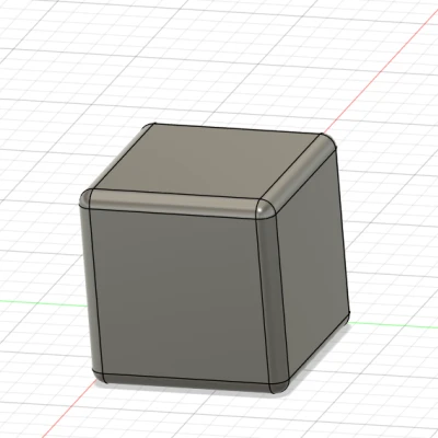 Khối lập phương 40mm với góc bo 3mm