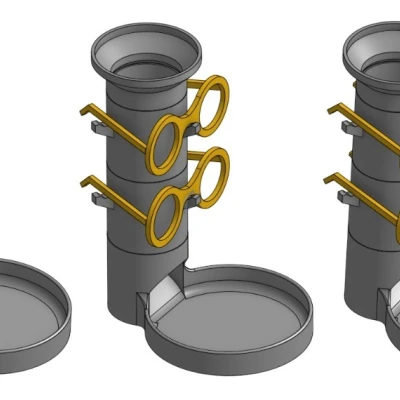Tháp xúc xắc và giá đỡ kính có thể tháo rời