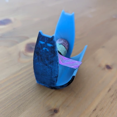 Hộp Cuốn Băng Keo Mini Mèo Mặt Khó Tính