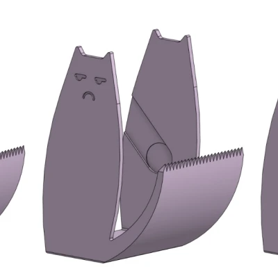 Hộp Cuốn Băng Keo Mini Mèo Mặt Khó Tính