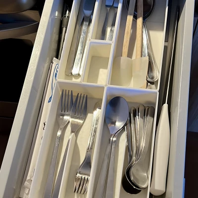 Hộp Chia Ngăn Dao Và Bạc Đĩa Gridfinity