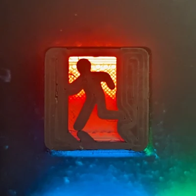 Keycap Nút Thoát Khẩn Cấp Hình Biển Báo Lối Ra - 2 Mảnh