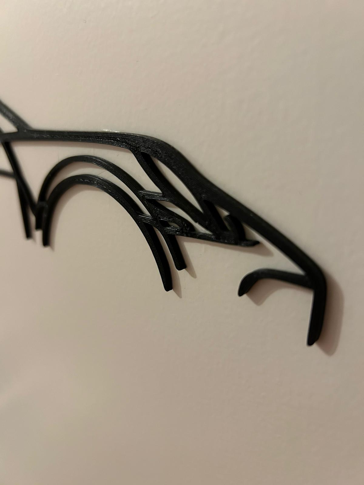 Trang trí tường hình bóng Porsche 911 992 GT3RS