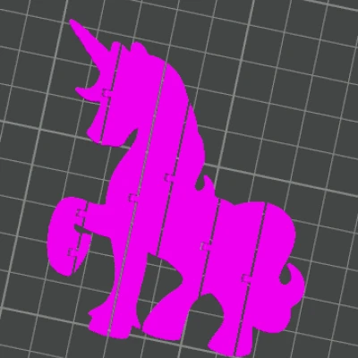 Kỳ Lân Co Giãn Được - Mẫu 3D Flexi Unicorn