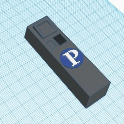 Mô hình trụ đỗ xe tỉ lệ 1/14