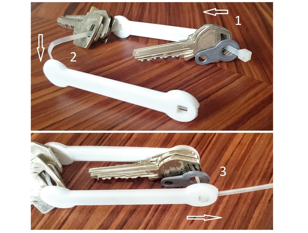 Móc chìa khóa không cần ốc vít