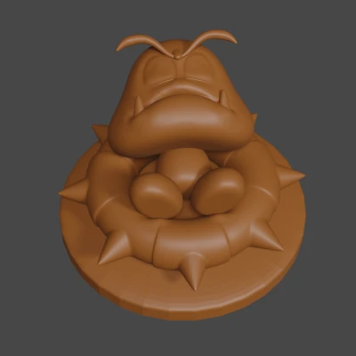 Mô hình Goomba Lốp Xe Phong cách Mario, Mini D&D Để Bàn