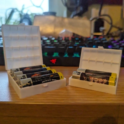 Hộp Đựng Pin AA / LR6 - In Liền Bản Lề