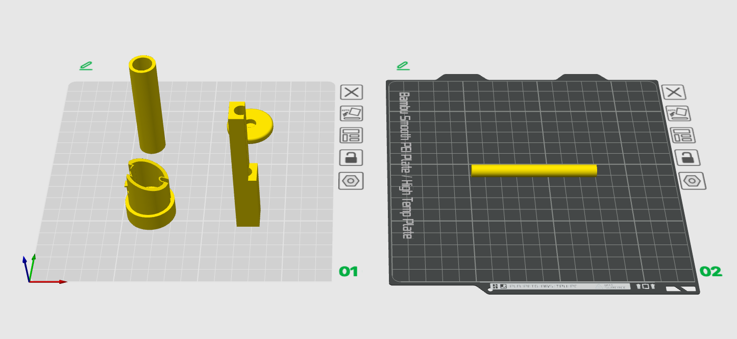 FRESH - Trục đỡ cuộn giảm ma sát cho BL Mini A1