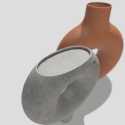 Bình hoa tròn có đế nặng