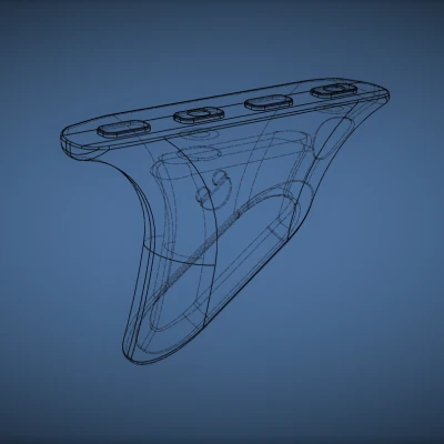 Tay Cầm Chặn M-Lok Hình Vây Cá Mập
