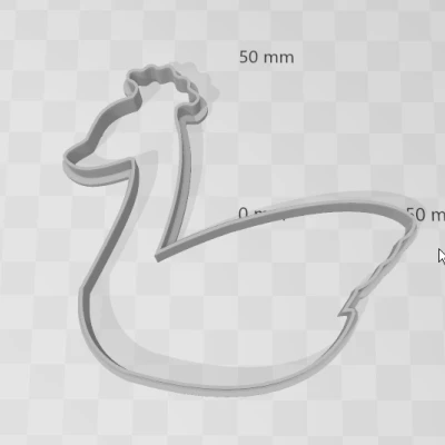 Khuôn Cắt Bánh Thiên Nga Đội Vương Miện 02cm - 10cm