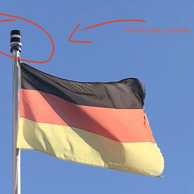 Giá đỡ máy đo gió Netatmo cho nắp đỉnh cột cờ