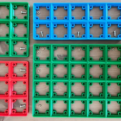 Đế Gridfinity Vặn Vít Có Khe Nam Châm Ép