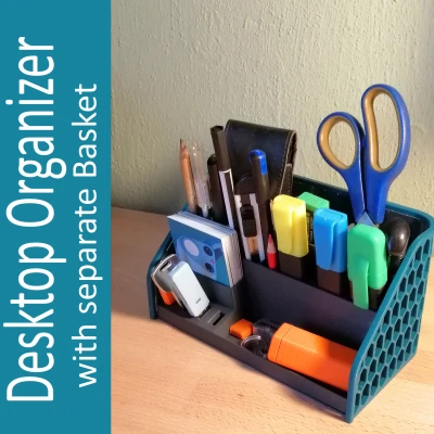 Bộ Sắp Xếp Bàn Làm Việc - Hộp Đựng Bút với Rổ Lục Giác 'Đan'