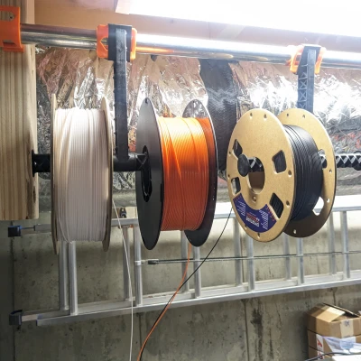 Giá đỡ cuộn dây Prusa i3 cho thanh tròn, giải pháp treo cuộn dây dễ dàng