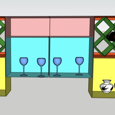 ORGANIZZATORE GT156 - Kệ đựng rượu, ly và cốc