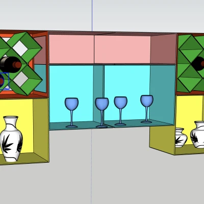 ORGANIZZATORE GT156 - Kệ đựng rượu, ly và cốc