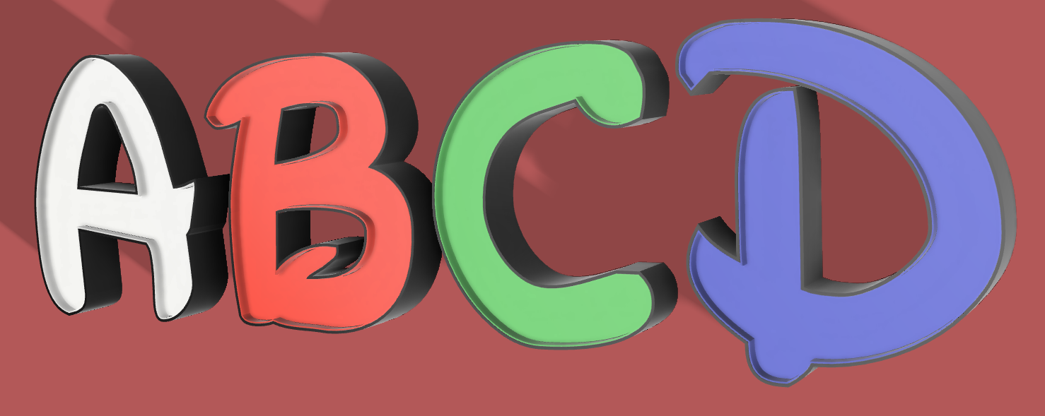 Bảng Chữ Cái Thiết Kế Theo Phong Cách Disney