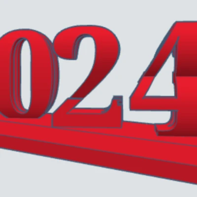 Chữ Lật Silvester 2023-2024 (50x200mm)