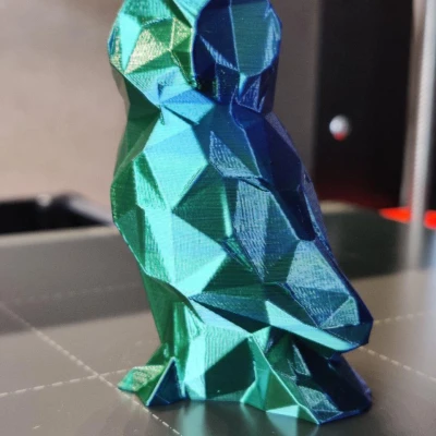 Cú Giấy Hình Khối Đơn Giản (Low Poly Owl)