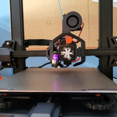 Ống dẫn gió quạt tản nhiệt Ender 3 S1 - Cho quạt 5015 - Nhìn rõ lớp đầu tiên