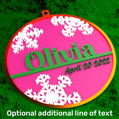 Trang trí Giáng sinh Tùy chỉnh - Trang trí Tên Bông tuyết