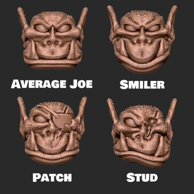 Bộ Đầu Orc – Gói Phụ Kiện Mô Hình Vogland 28mm