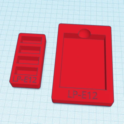 Khay Gridfinity Đựng Pin & Sạc Canon LP-E12