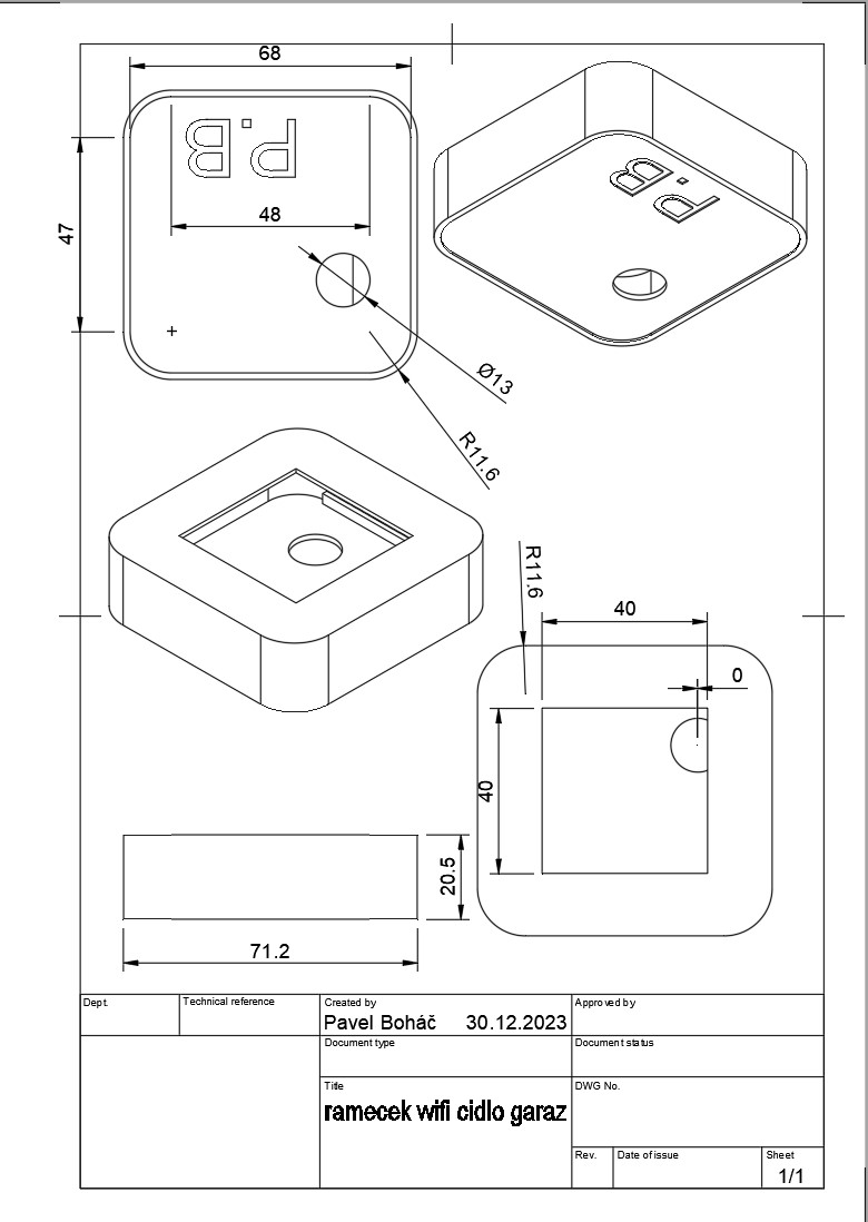 Vỏ trước và sau cho Cảm biến nhiệt độ độ ẩm Tuya WIFI Smart
