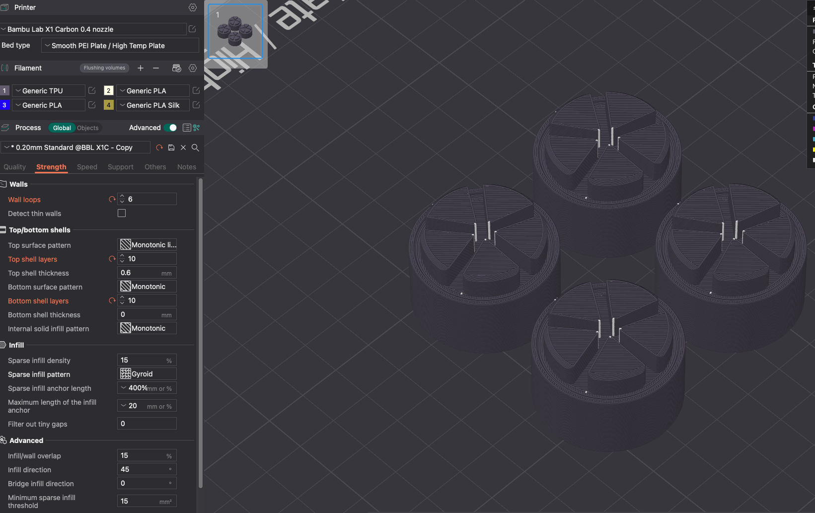 Chân đế Bambu Lab, Giảm rung chống ồn