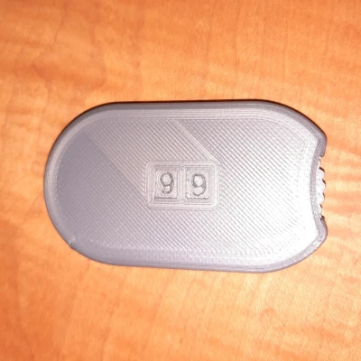 Bộ đếm bánh xe xoay tay đơn (00 đến 99) dùng cơ cấu Geneva Drive.