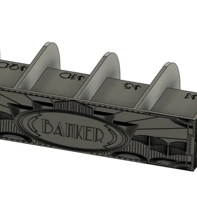 Hộp Đựng Tiền/Thẻ Tài Sản Monopoly Phong Cách Art Deco