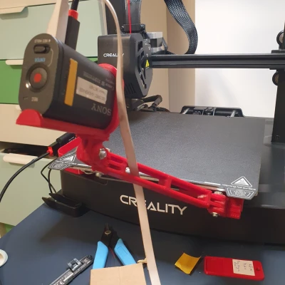 Giá đỡ GoPro gắn giường máy in Creality Ender-3 v3 SE (bản remixed mạnh hơn)