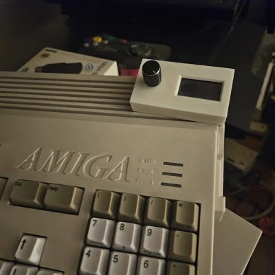 Giá đỡ Màn hình OLED và Núm xoay Gotek cho Amiga 1200 và máy cổ khác